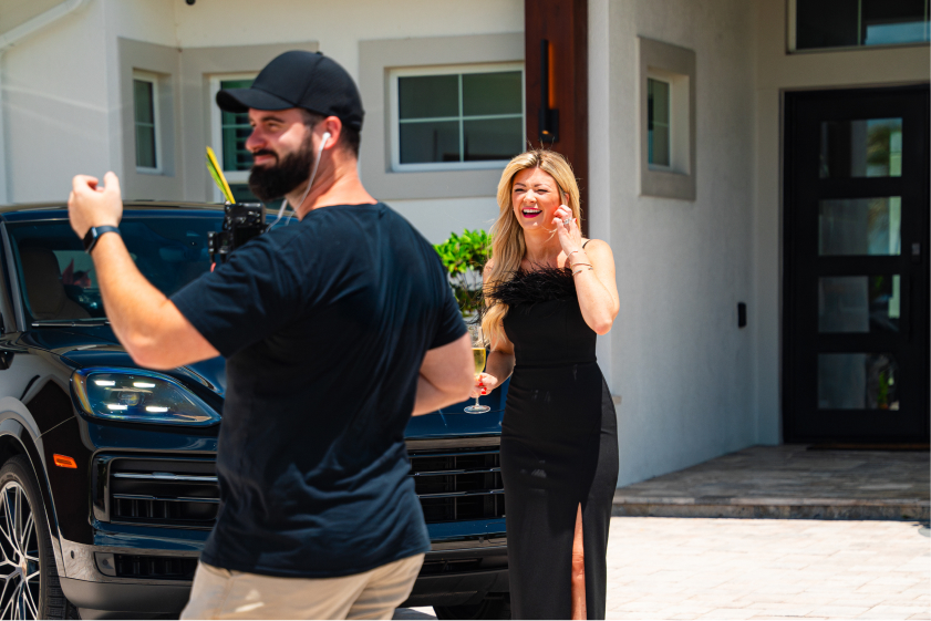 Studio CLI production team filming a property highlight