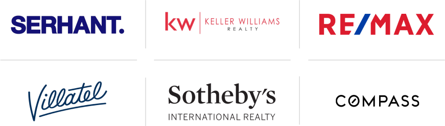 Trusted by SERHANT, Keller Williams, RE/MAX, Sotheby's International Realty, Compass, and Villatel